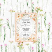 Elegantes Chic Floral Watercolor Brautparty Einladung