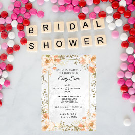 Elegantes Chic Floral Watercolor Brautparty Einladung