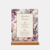 Elegantes Chic Floral Wedding Signature Drinks Men Acrylschild (Vorderseite)