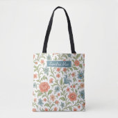 Elegantes, Chic florales Muster personalisierte Ei Tasche (Vorderseite)
