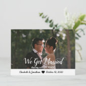 Elegantes Chic-Foto-Skript Verheiratet während der Ankündigung (Stehend Vorderseite)