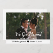 Elegantes Chic-Foto-Skript Verheiratet während der Ankündigung (Vorne/Hinten)