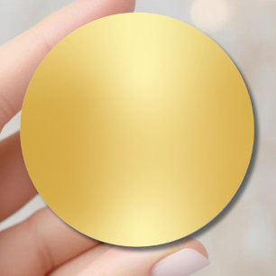Elegantes Chic Glamour-Faux-Gold-Leerzeichen-Vorla Runder Aufkleber