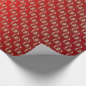 Elegantes Chic Glossy Liebhaber Herzklopfpapier Geschenkpapier (Ecke)