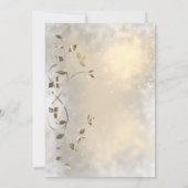 Elegantes Chic Gold Blätter Brautparty Einladung (Rückseite)