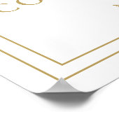 Elegantes Chic Gold Border Confirmation Willkommen Poster (Ecke)