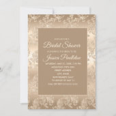 Elegantes Chic Gold Champagne Vintages Brautparty Einladung (Vorderseite)