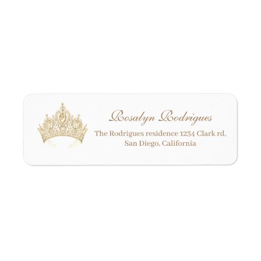 Elegantes Chic Gold Crown Script (Vorne)