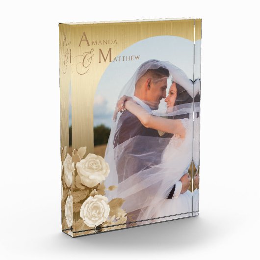 Elegantes Chic Gold Foto (Links)