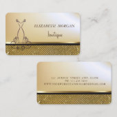 Elegantes Chic Gold, glänzende Gold-Sequenzen, Kle Visitenkarte (Vorne/Hinten)