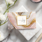 Elegantes Chic Gold Glitzer Marmor Modernes Logo Visitenkarte