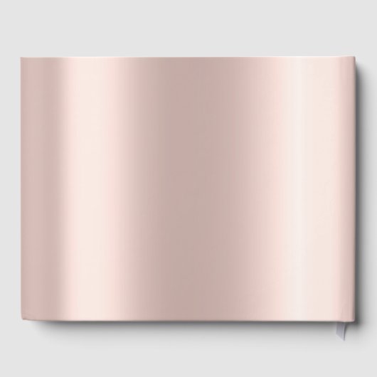 Elegantes Chic Gold Hearts Rose Gold Gästebuch (Rückseite)