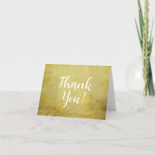 Elegantes Chic Gold Modernes Minimalistisches Weiß Dankeskarte