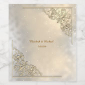 Elegantes Chic Gold Rahmen Danke Weinetikett (Einzelnes Label)
