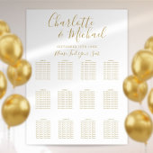 Elegantes Chic Gold Seating Chart Poster