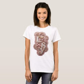 Elegantes Chic-Gold-Text-Design T-Shirt (Vorne ganz)