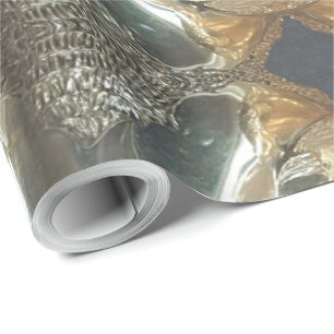 Elegantes Chic Gold und Silver Art Muster Geschenkpapier