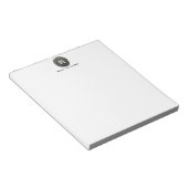 Elegantes Chic Gray Watercolor Circle Black Monogr Notizblock (angewinkelt)