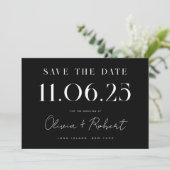 Elegantes Chic Hochzeitdatum Save the Date (Stehend Vorderseite)