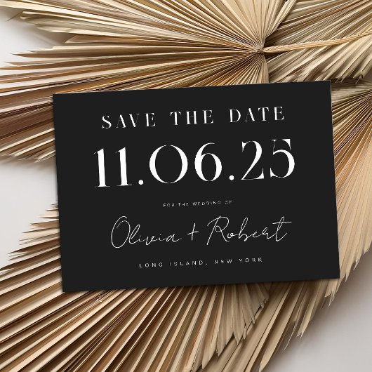 Elegantes Chic Hochzeitdatum Save the Date