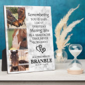 Elegantes Chic Horse Memorial Fotoplatte (Seite)