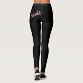 Elegantes Chic-Imitat-Rosen-Gold und schwarze Leggings (Rückseite)