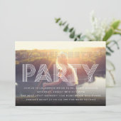 Elegantes Chic Junggeselinnen-Abschied Foto Einladung (Stehend Vorderseite)