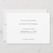 Elegantes, chic kalligraphisches Drehbuch Foto Hoc Save The Date (Rückseite)