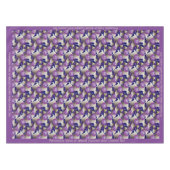 Elegantes Chic Lavender Purple Flowers Blumendesig Tischdecke (Vorderseite (Horizontal))