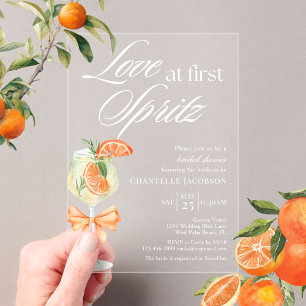 Elegantes Chic - Liebe auf den ersten Spritzer: Br Acryleinladungen