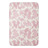 Elegantes Chic Light Pink Toile Deer Woodland Badematte (Vorderseite Vertikal)