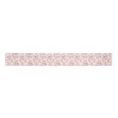 Elegantes Chic Light Pink Toile Deer Woodland Satinband (Vorderseite)