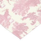 Elegantes Chic Light Pink Toile Deer Woodland Tischdecke (Schrägansicht)