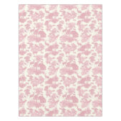 Elegantes Chic Light Pink Toile Deer Woodland Tischdecke (Vorderseite)