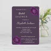 Elegantes Chic Lila Rose Brautparty Einladung (Stehend Vorderseite)