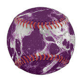 Elegantes Chic Lila Violet Abstraktes Muster Baseball (Rückseite)