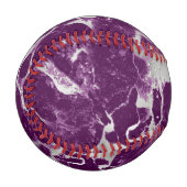 Elegantes Chic Lila Violet Abstraktes Muster Baseball (Vorderseite Links)