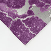 Elegantes Chic Lila Violet Abstraktes Muster Fleecedecke (Ecke)
