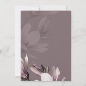 Elegantes Chic Magnolia Brautparty Einladung (Rückseite)