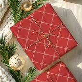 Elegantes Chic Minimal Christmas Bow Ribbon Muster Geschenkpapier Set