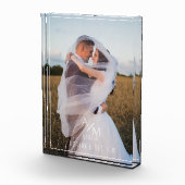 Elegantes Chic Monogram-Foto Fotoblock (Rechts)