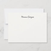 Elegantes Chic Monogramm Mitteilungskarte (Vorderseite)