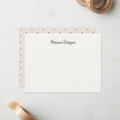Elegantes Chic Monogramm Mitteilungskarte (Vorderseite/Rückseite Beispiel)
