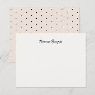 Elegantes Chic Monogramm Mitteilungskarte