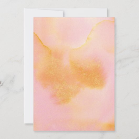 Elegantes Chic Pink Orange Calligraphy Brautparty Einladung (Rückseite)