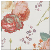 Elegantes Chic Pink Roses Blumenmuster Stoff (Nahaufnahme)