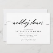 Elegantes Chic Polterabend Couples Brautparty Einladung (Vorderseite)