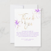 Elegantes Chic Purpur-Band Hochzeitsdusche Danke s (Vorderseite)