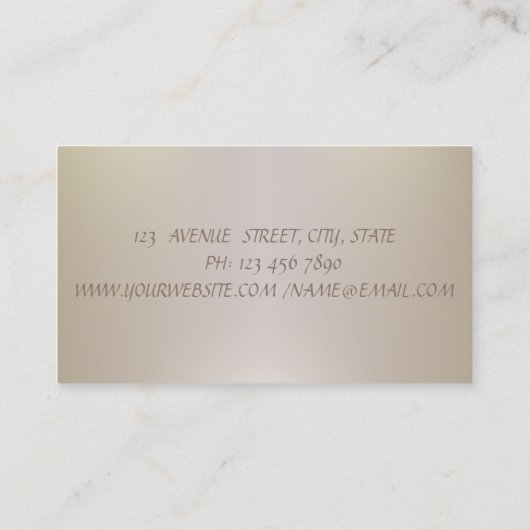 Elegantes Chic Raffiniertes, Rose Gold Herz Visitenkarte (Rückseite)