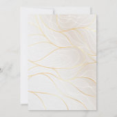 Elegantes Chic Red Gold Custom Foto Hochzeit Einladung (Rückseite)